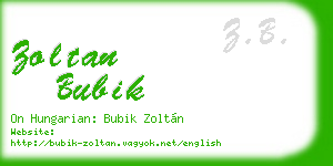 zoltan bubik business card